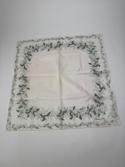 Vintage Dior Scarf White green