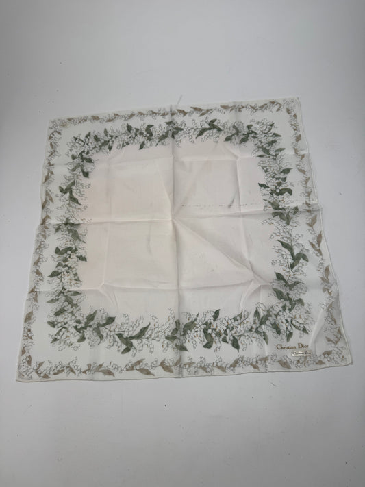 Vintage Dior Scarf White green