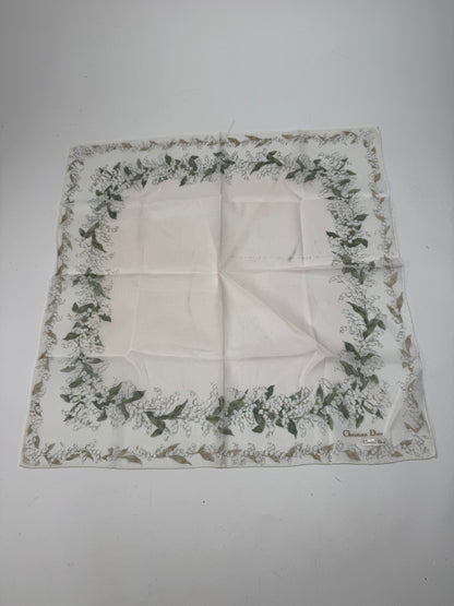 Vintage Dior Scarf White green