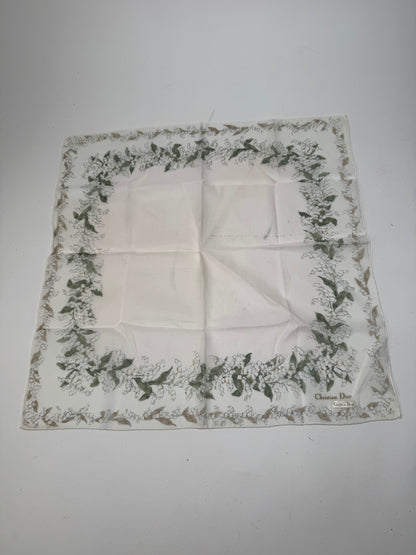Vintage Dior Scarf White green