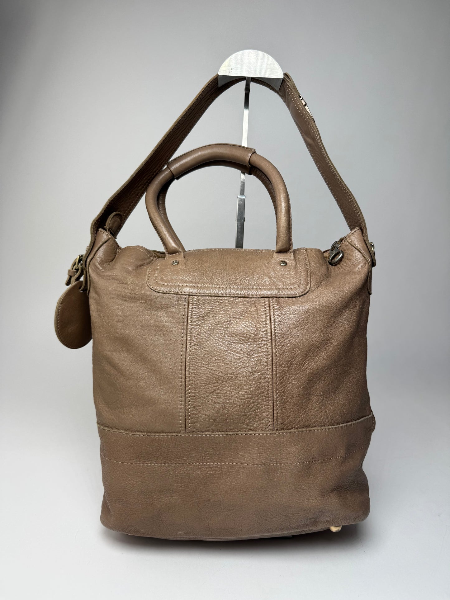 Vintage Chloe Leather 2Way Handbag Brown