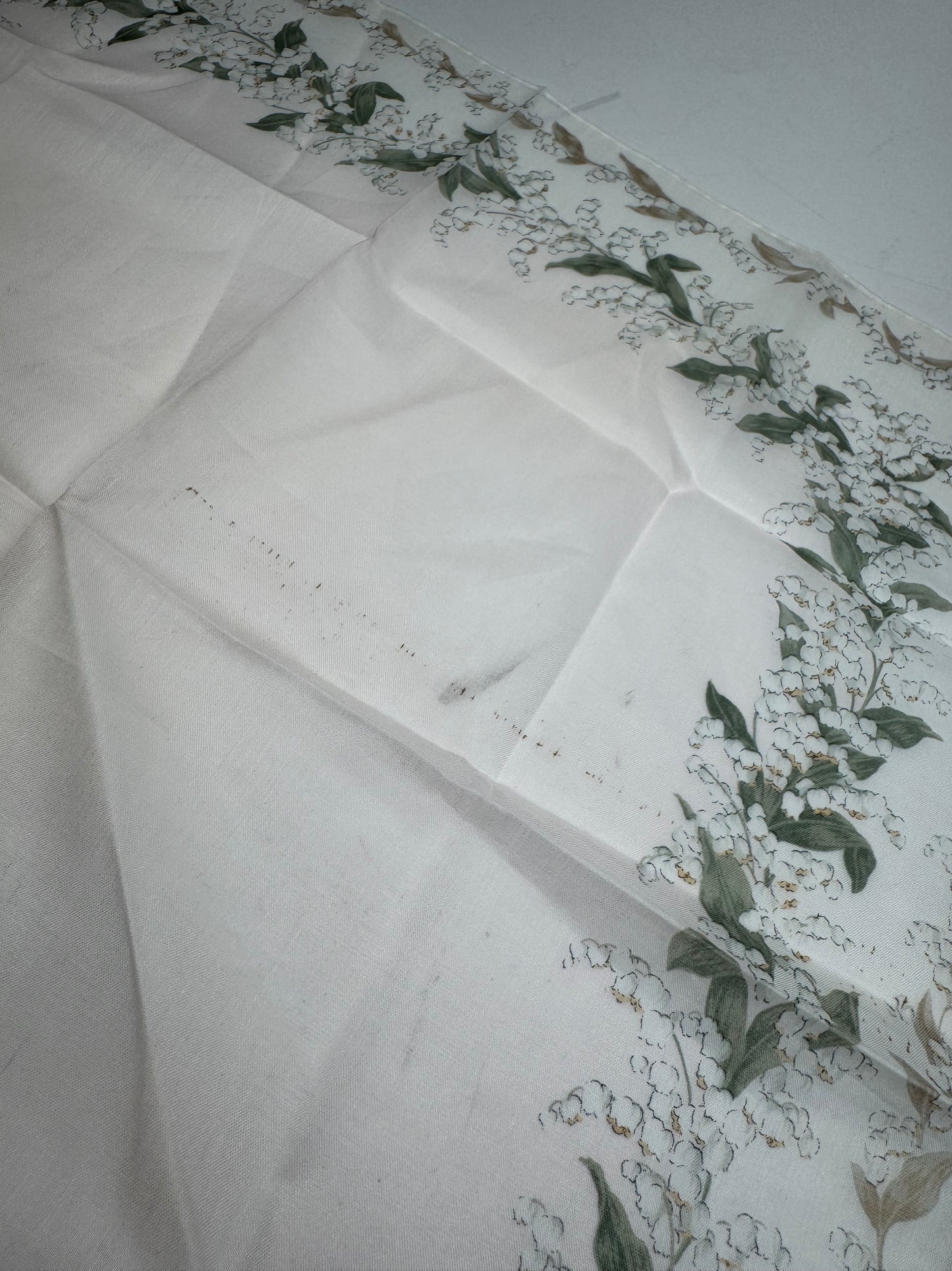 Vintage Dior Scarf White green