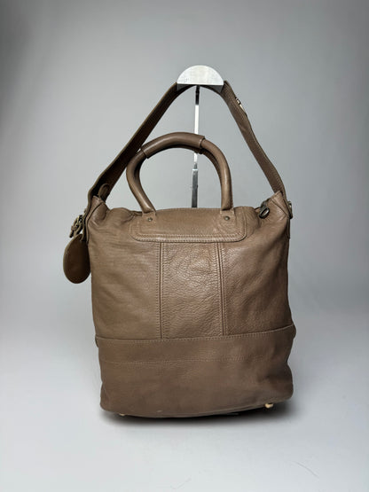 Vintage Chloe Leather 2Way Handbag Brown