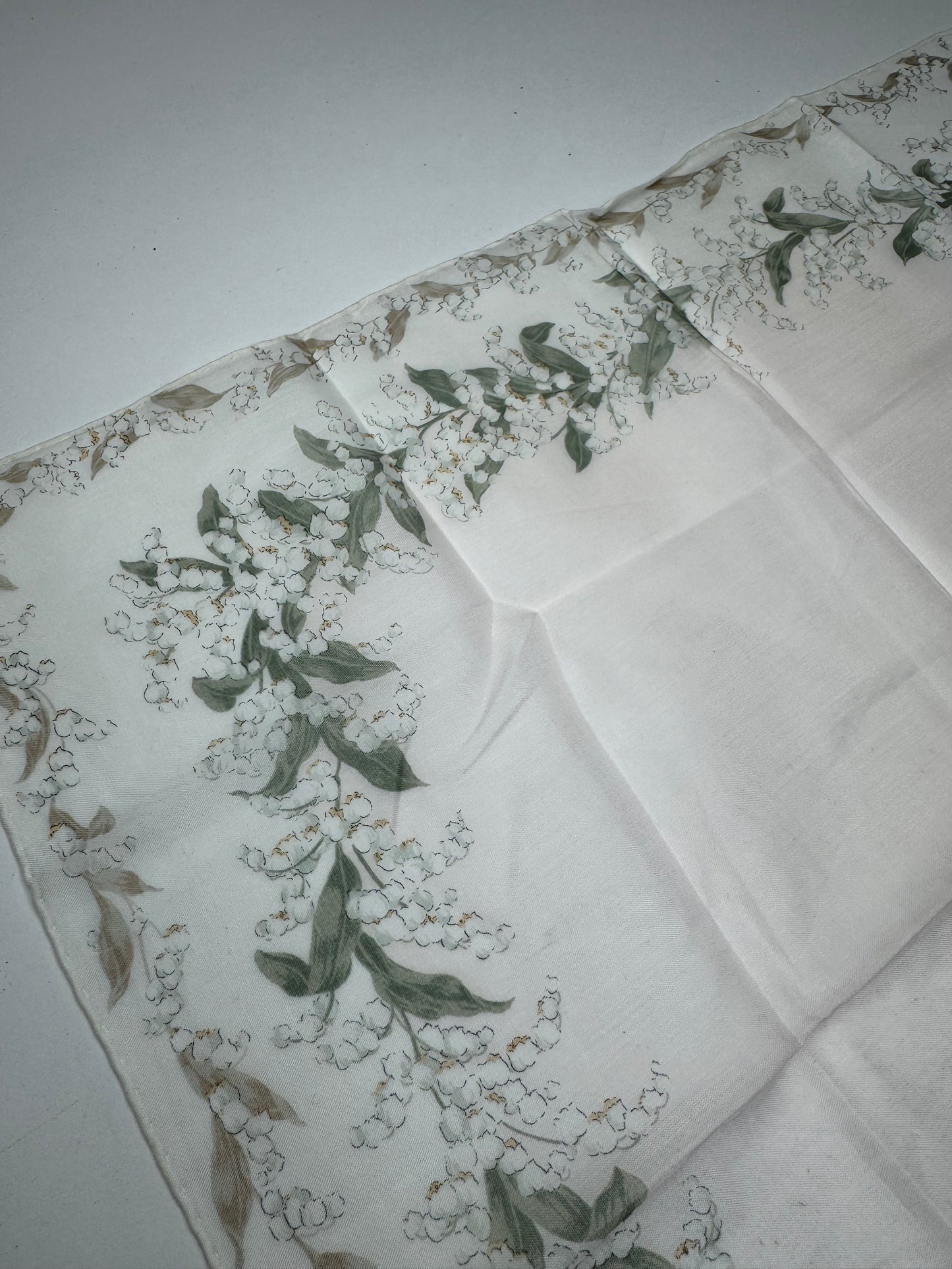 Vintage Dior Scarf White green