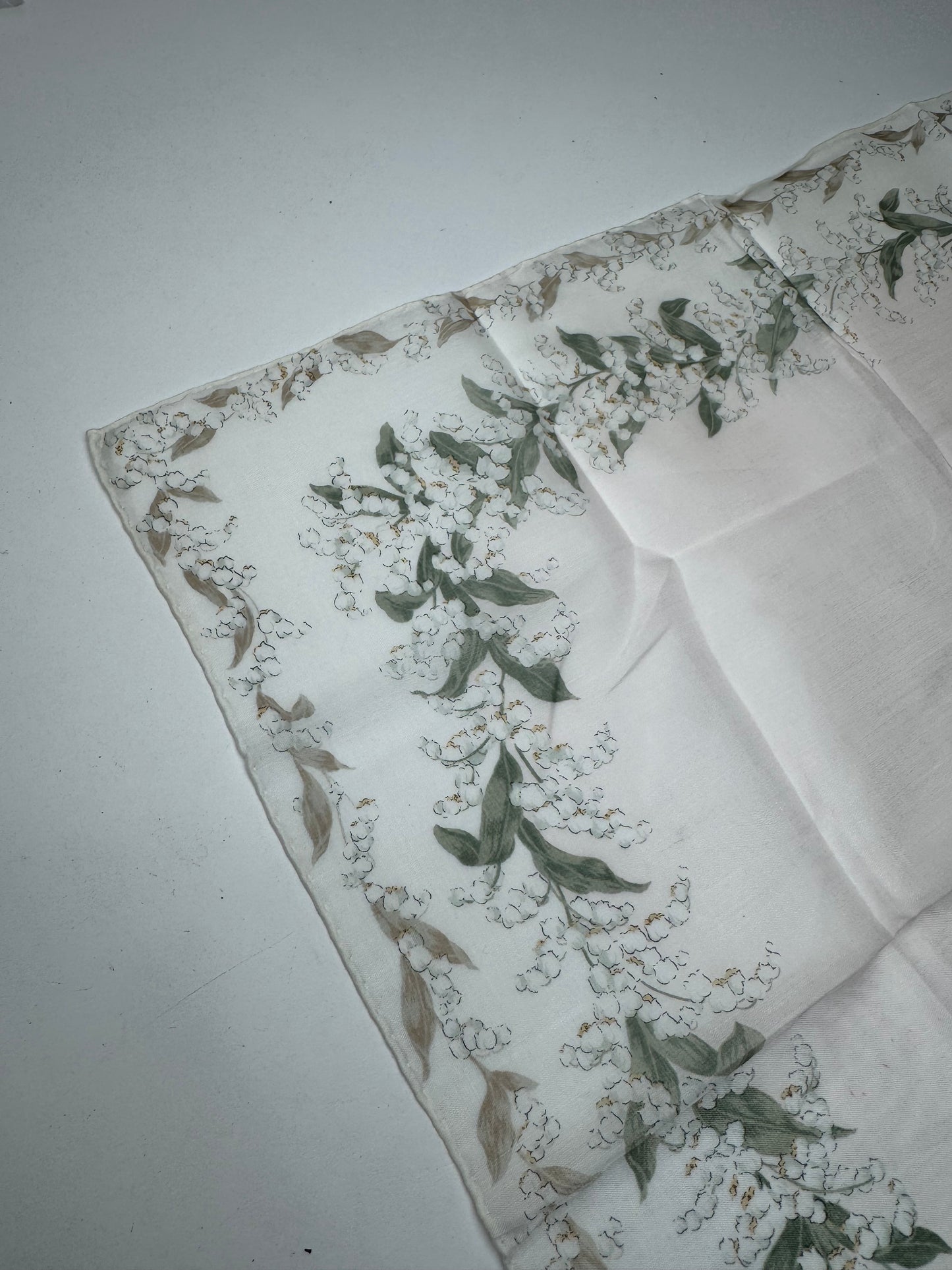 Vintage Dior Scarf White green