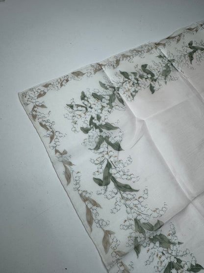 Vintage Dior Scarf White green