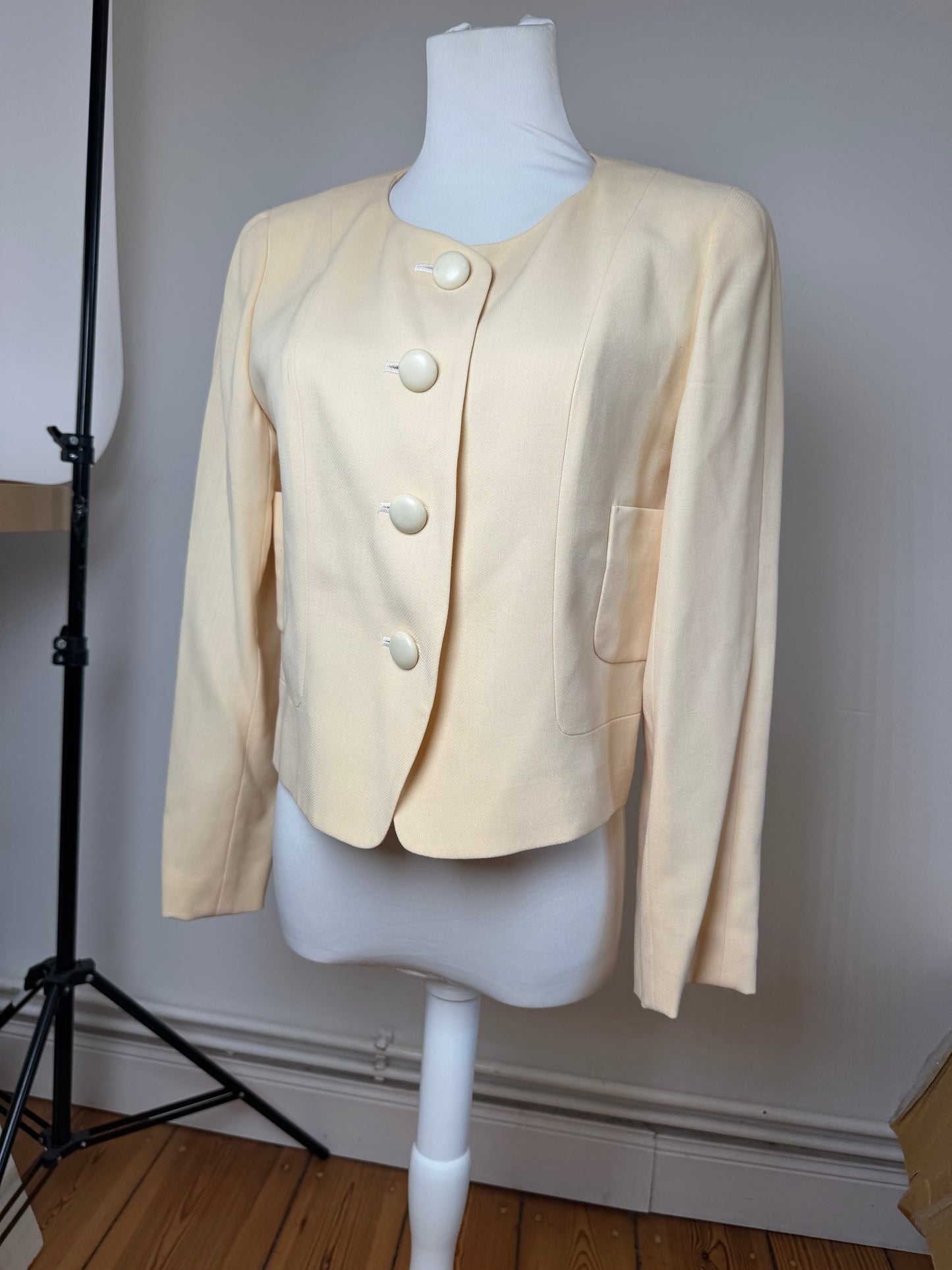 Vintage Balenciaga Silk Jacket beige M