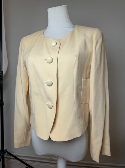 Vintage Balenciaga Silk Jacket beige M