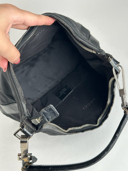 Sac vintage en coton Gucci noir