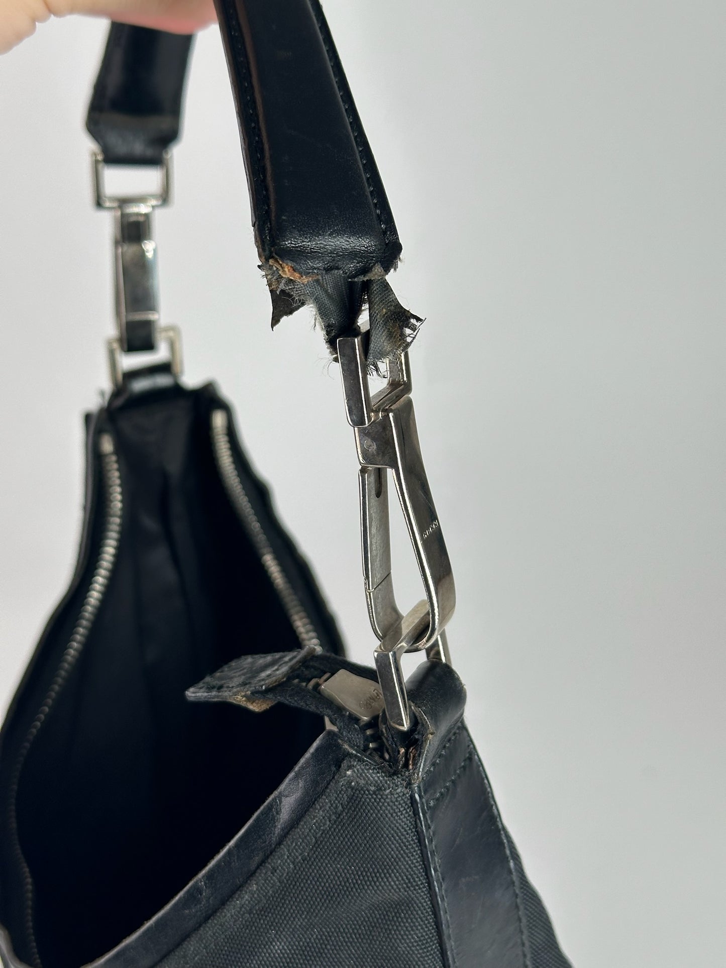 Vintage Gucci canvas bag black