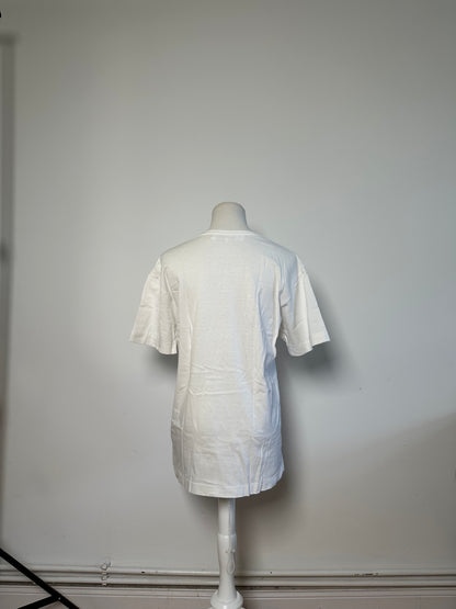 Vintage Comme des Garçons Logo Print T-Shirt White M