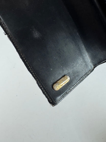 Vintage Fendi Striped Wallet black brown