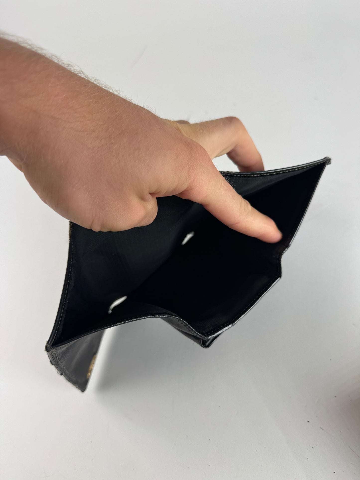 Vintage Fendi Striped Wallet black brown