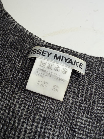 Vintage Issey Miyake Sleeveless Top Black Silver S