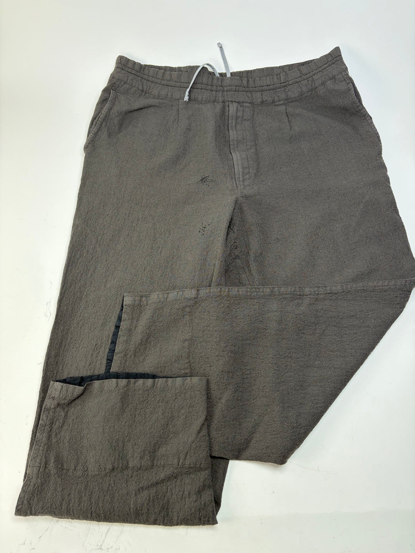 Vintage Comme Des Garcons Men's Cotton Trousers Dark Grey S