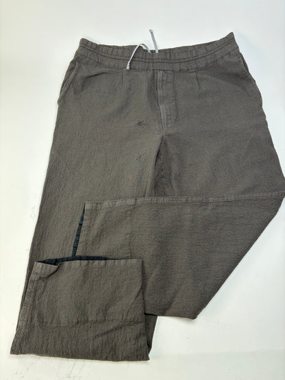 Vintage Comme Des Garcons Men's Cotton Trousers Dark Grey S
