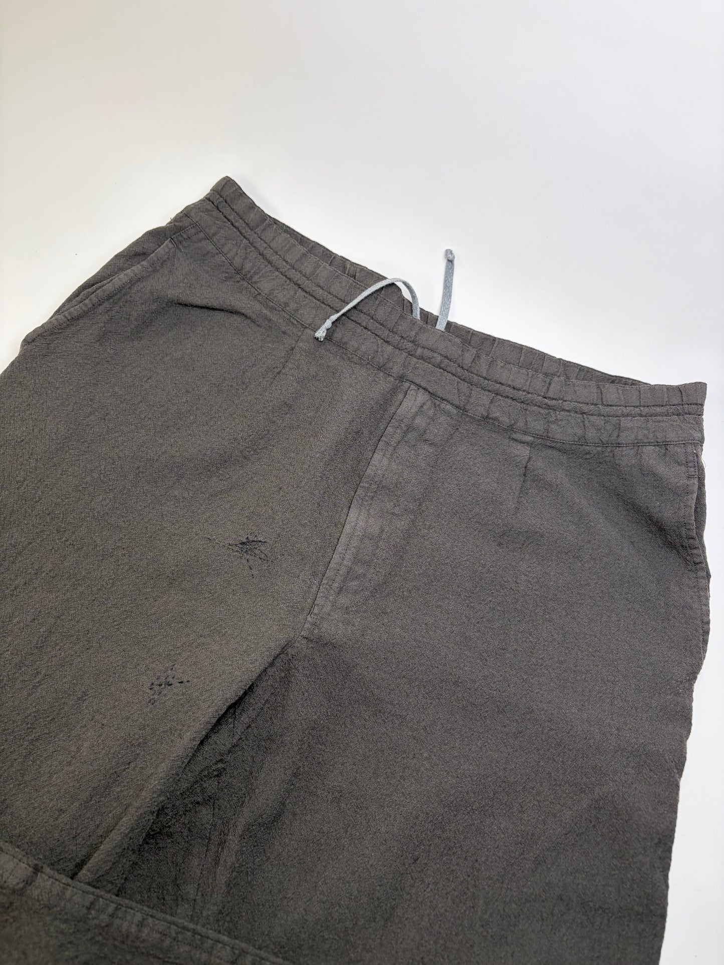 Vintage Comme Des Garcons Men's Cotton Trousers Dark Grey S