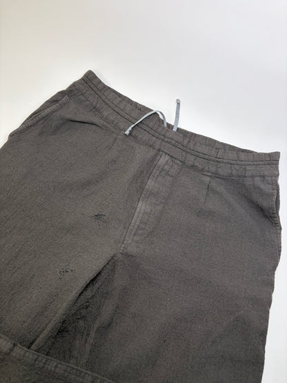 Vintage Comme Des Garcons Men's Cotton Trousers Dark Grey S
