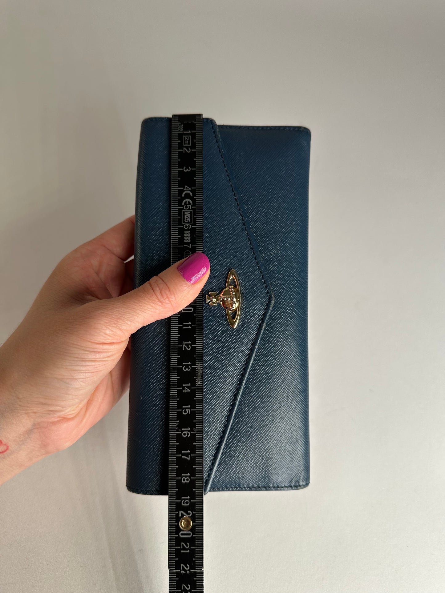 Vintage Vivienne Westwood Long Leather Wallet Blue