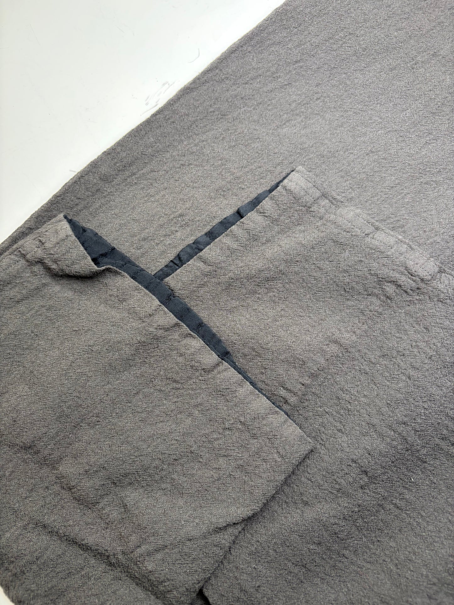 Vintage Comme Des Garcons Men's Cotton Trousers Dark Grey S
