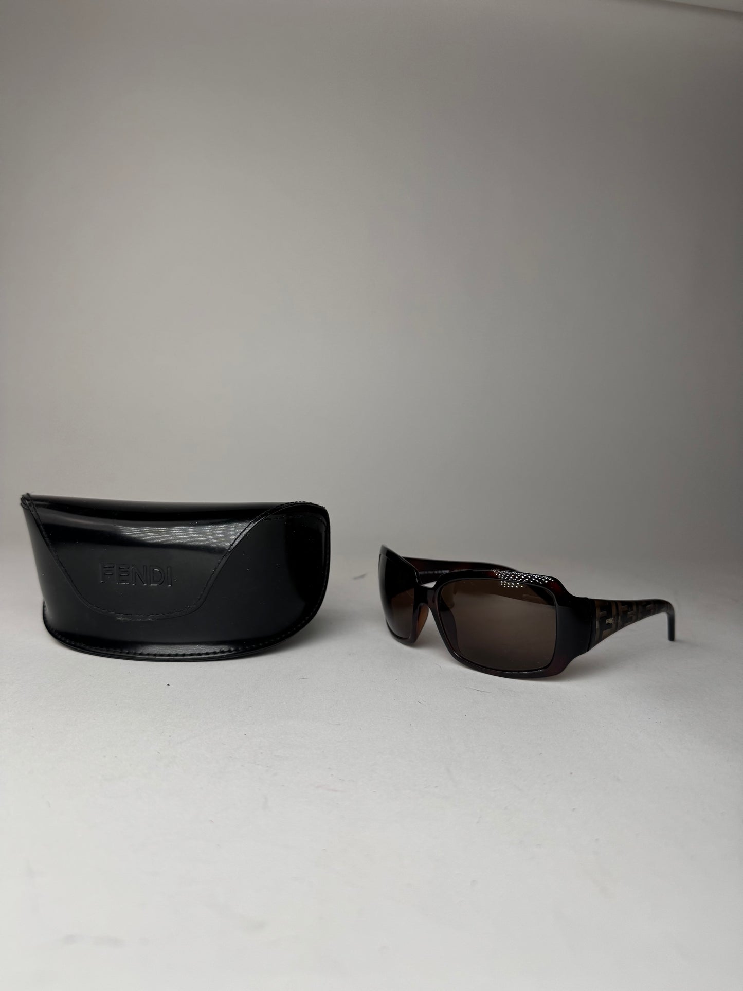 Vintage Fendi FF Monogram Sunglasses Brown