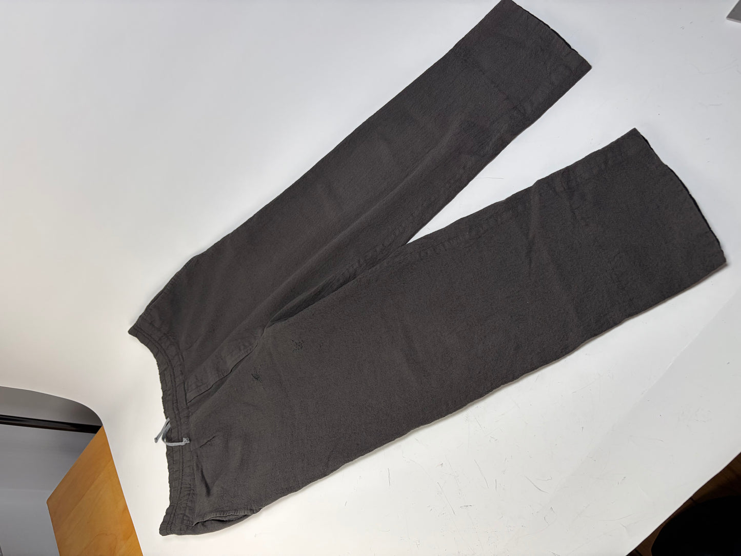 Vintage Comme Des Garcons Men's Cotton Trousers Dark Grey S