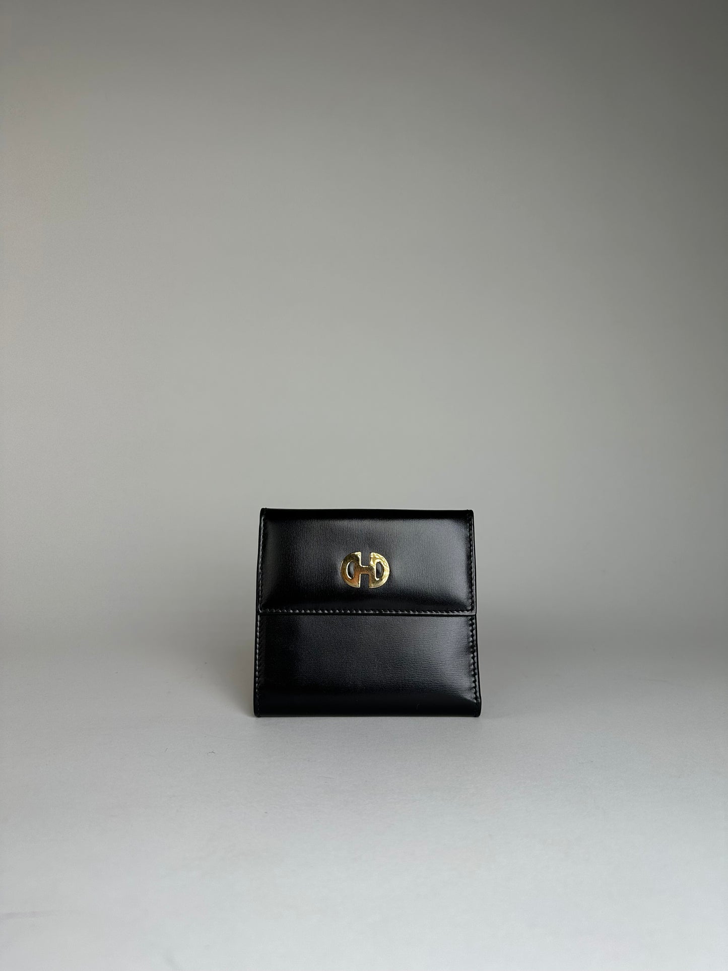 Vintage Celine Paris Patent Leather Wallet Black