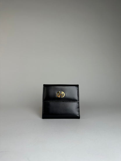 Vintage Celine Paris Patent Leather Wallet Black