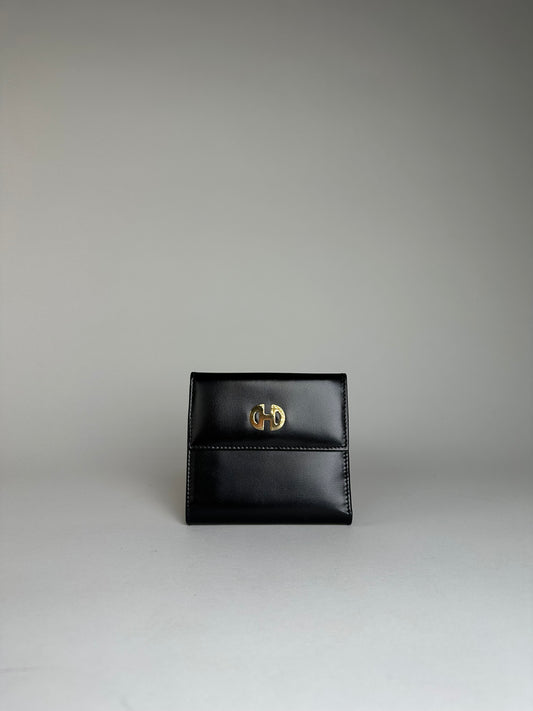 Vintage Celine Paris Patent Leather Wallet Black