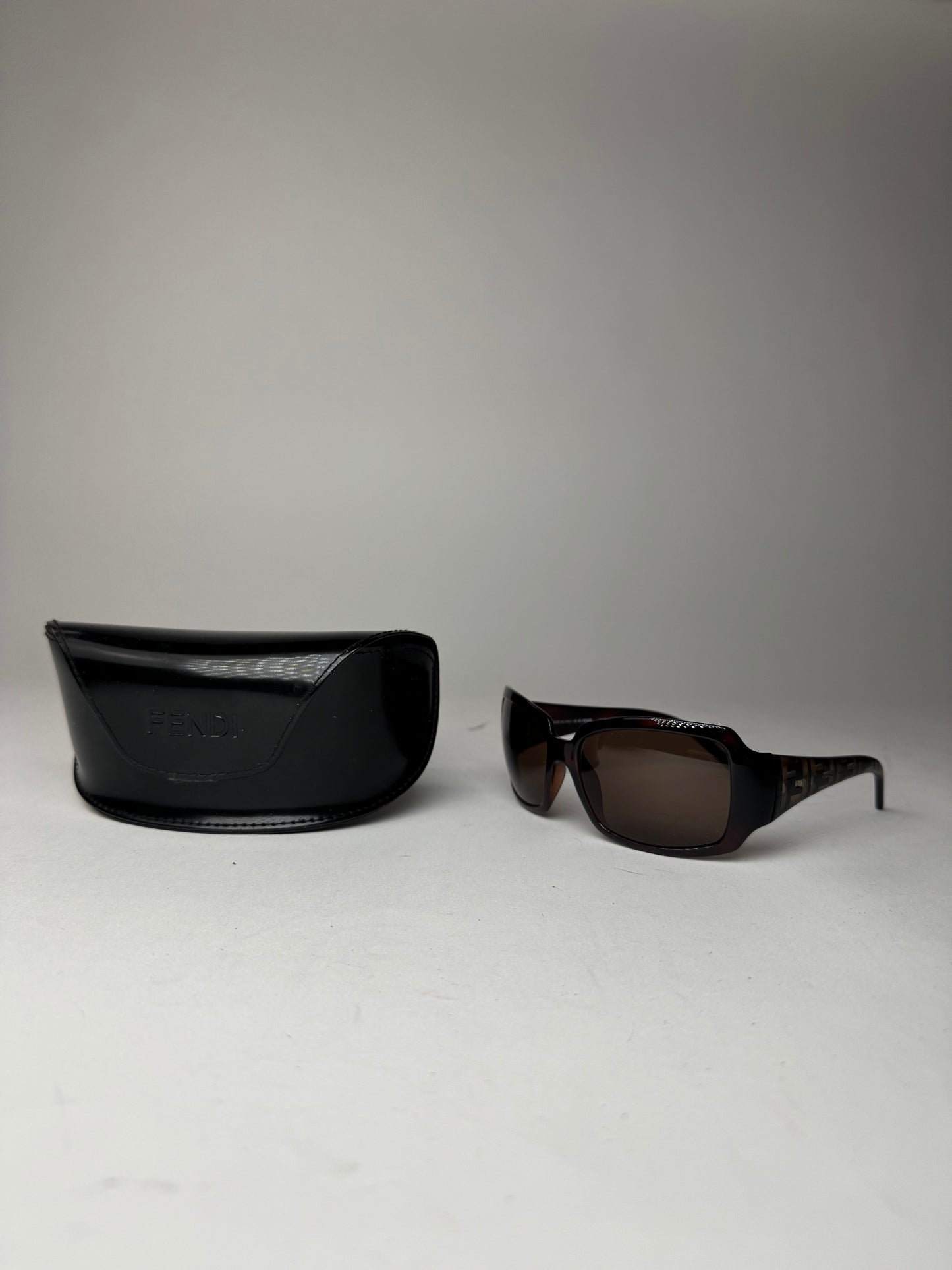 Vintage Fendi FF Monogram Sunglasses Brown