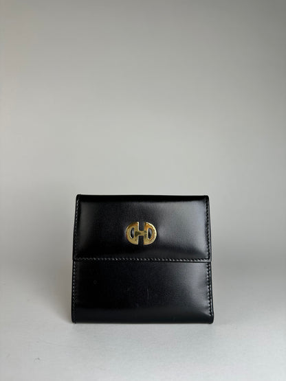 Vintage Celine Paris Patent Leather Wallet Black