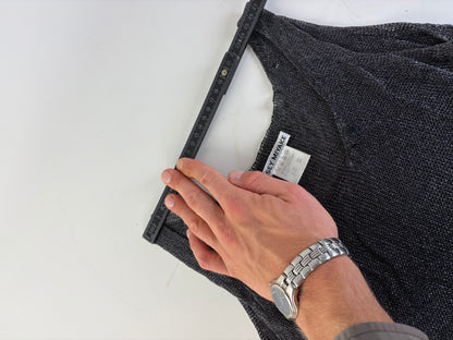 Vintage Issey Miyake Sleeveless Top Black Silver S