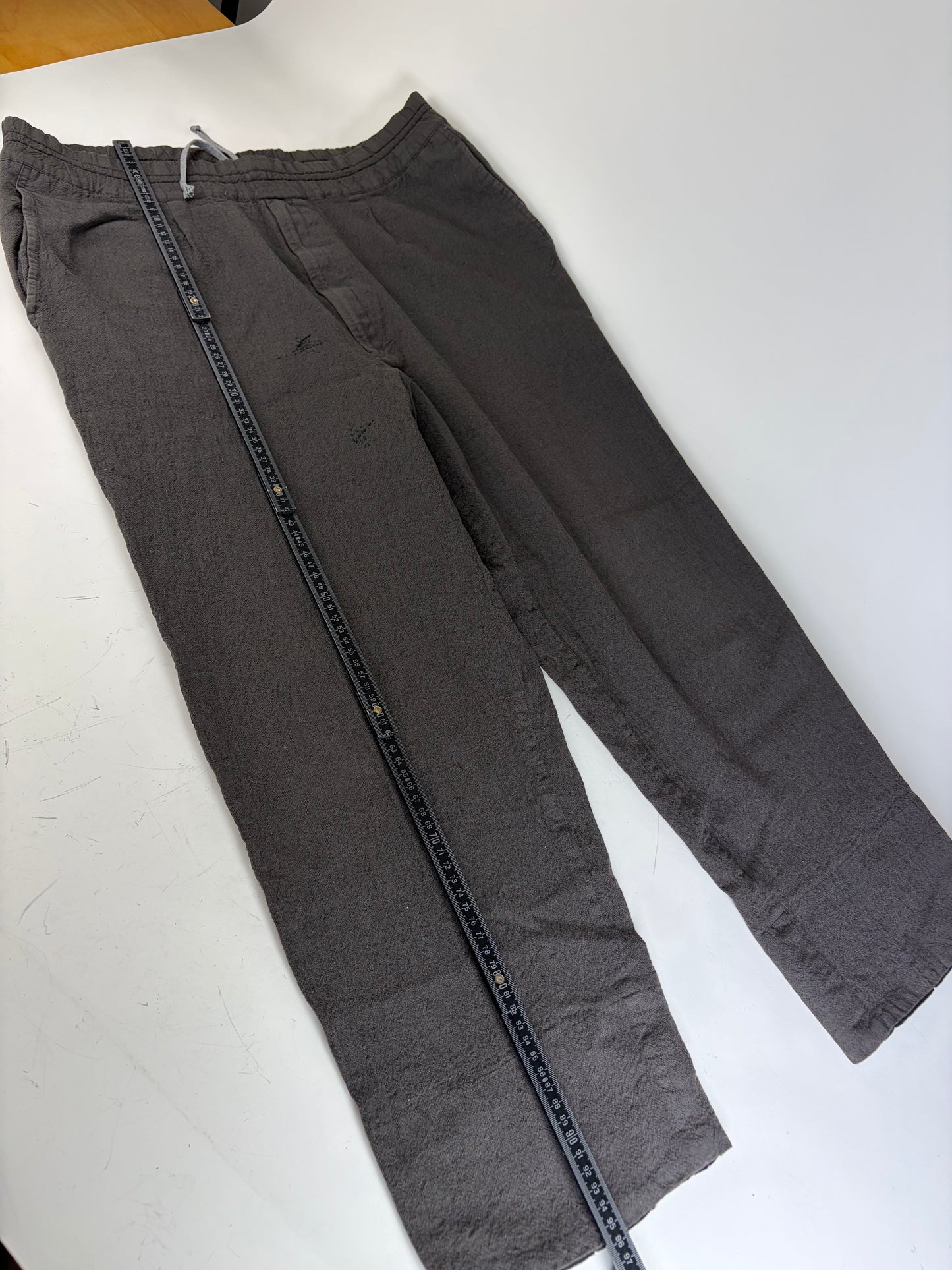 Vintage Comme Des Garcons Men's Cotton Trousers Dark Grey S