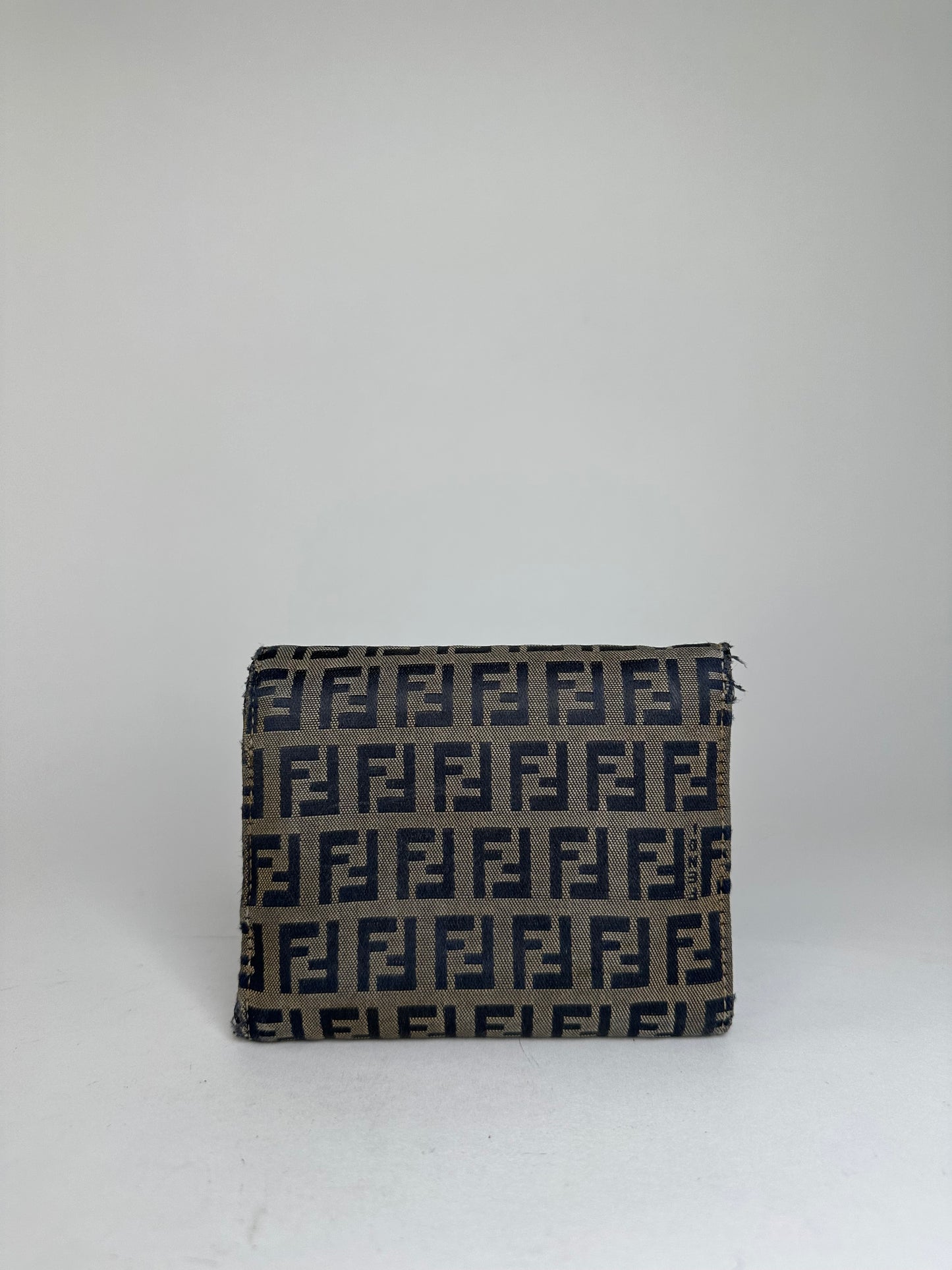 Vintage Fendi Fabric Wallet Brown