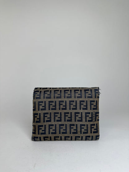 Vintage Fendi Fabric Wallet Brown