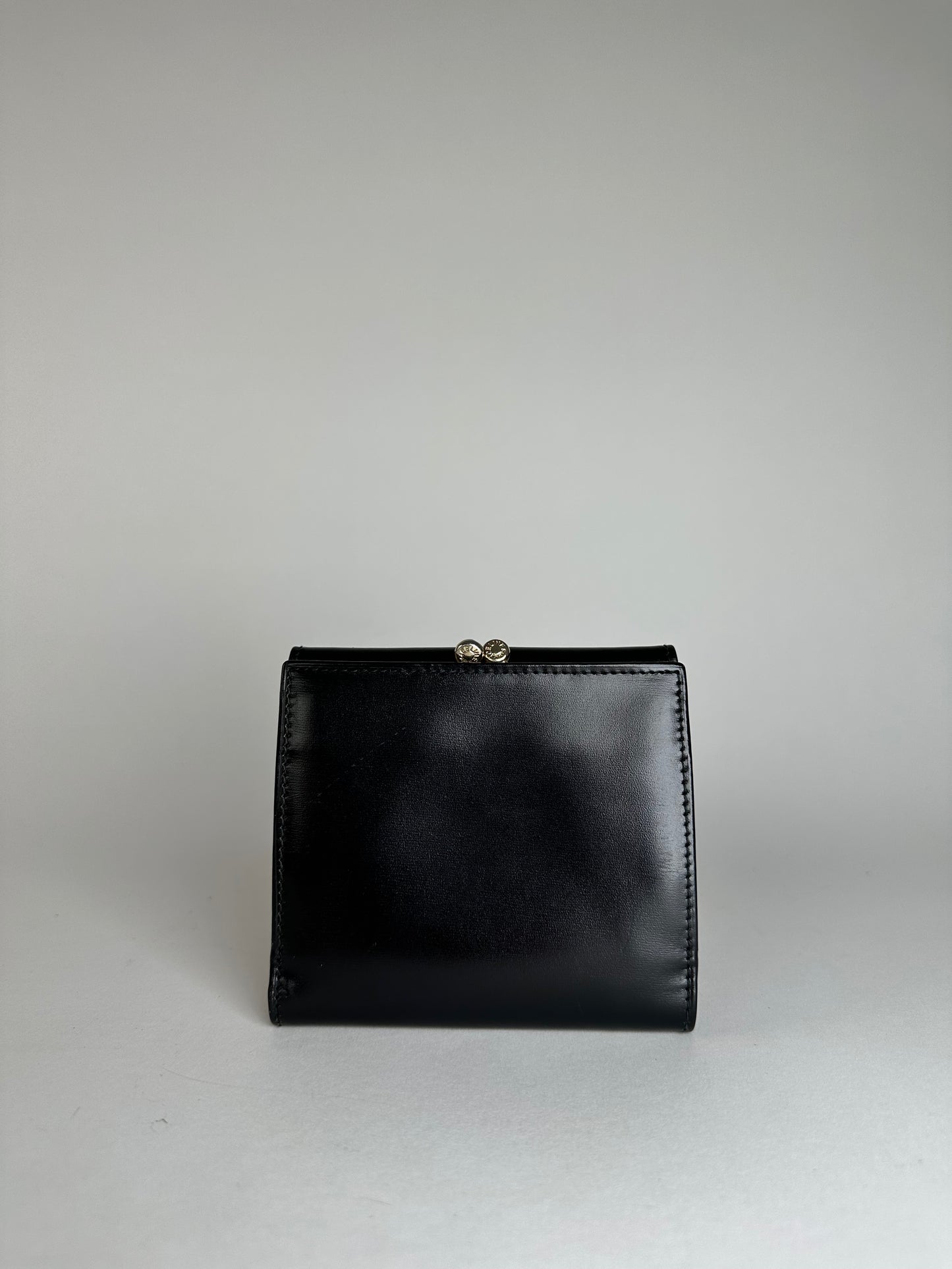 Vintage Celine Paris Patent Leather Wallet Black