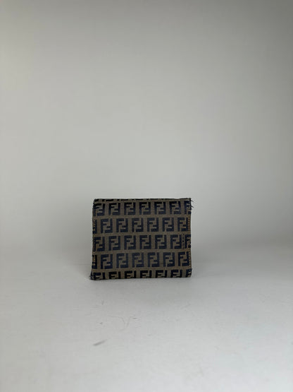 Vintage Fendi Fabric Wallet Brown