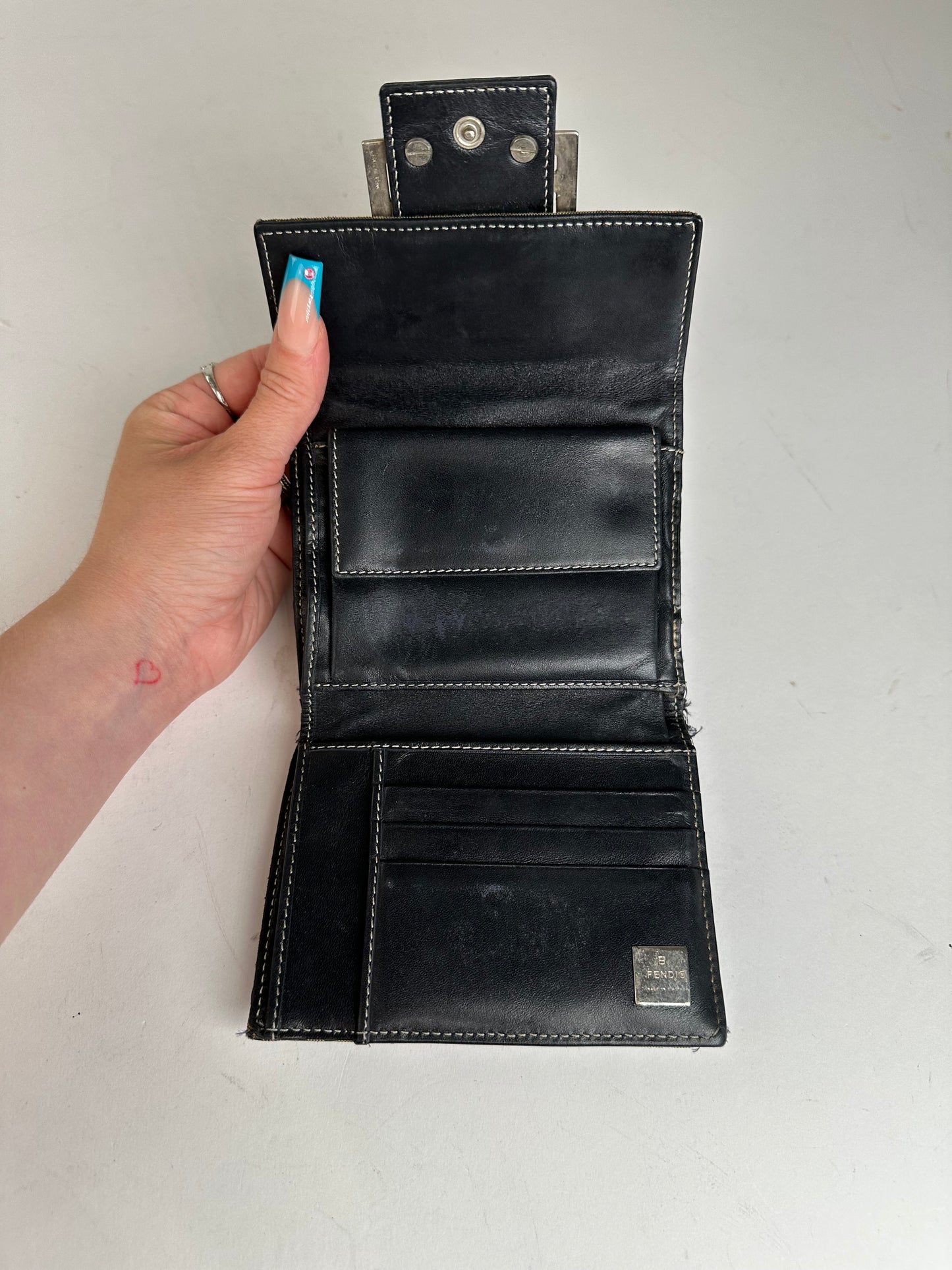 Vintage Fendi Fabric Wallet Brown
