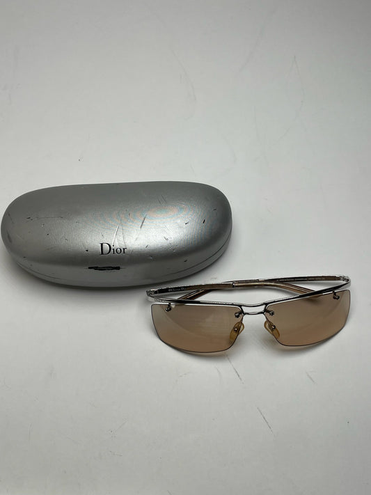 Vintage Dior Rimless Sunglasses silver Brown
