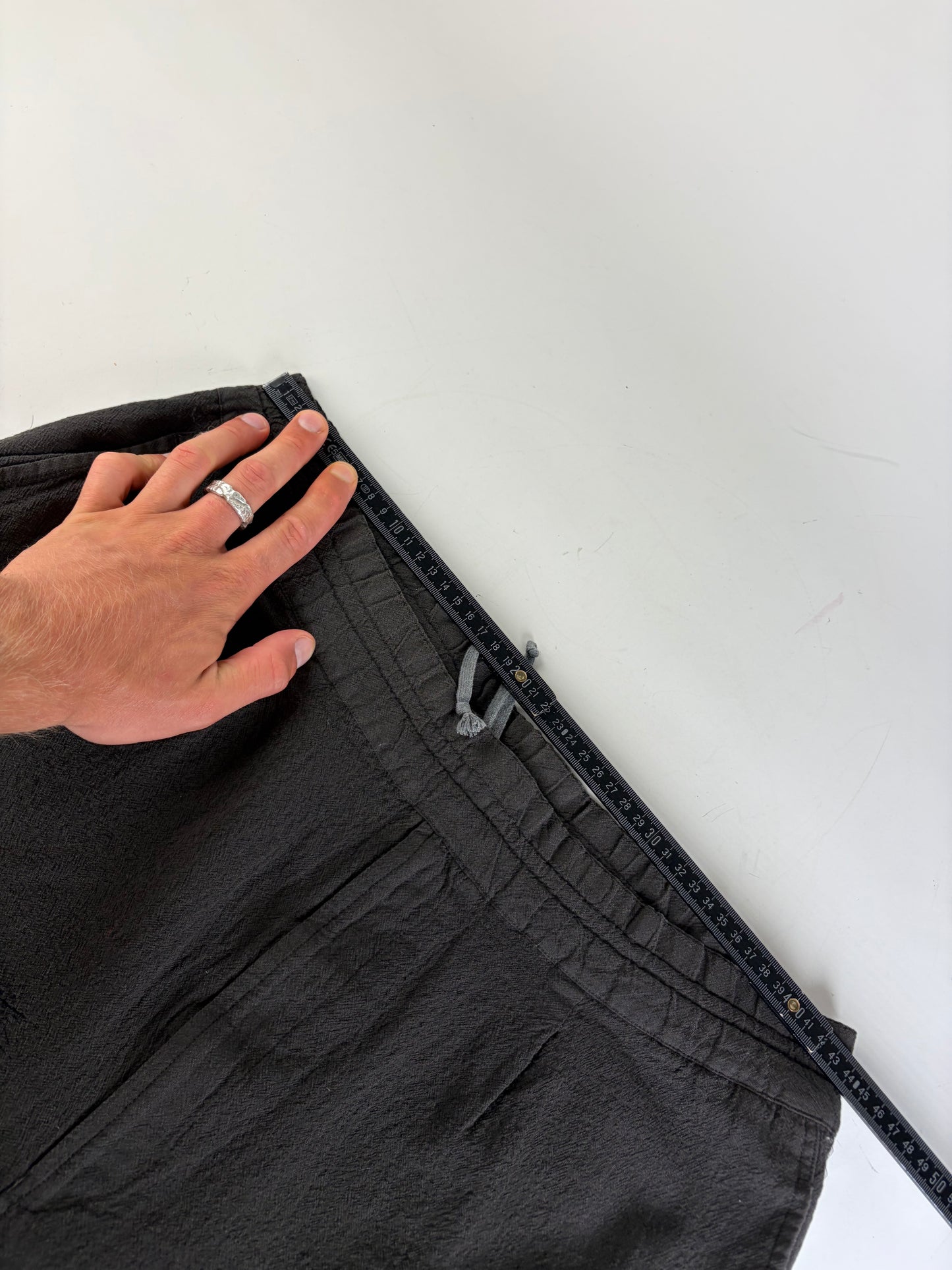 Vintage Comme Des Garcons Men's Cotton Trousers Dark Grey S
