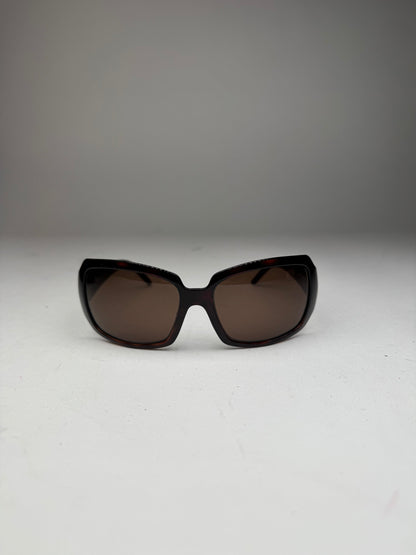Vintage Fendi FF Monogram Sunglasses Brown