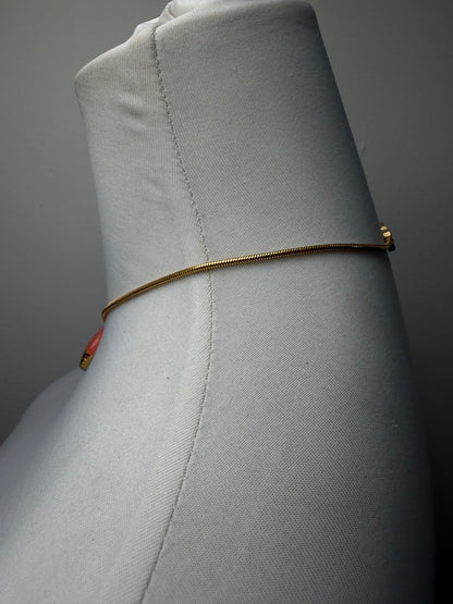 Vintage Givenchy Resin Pendant Necklace Late 1970s Coral Grey Gold