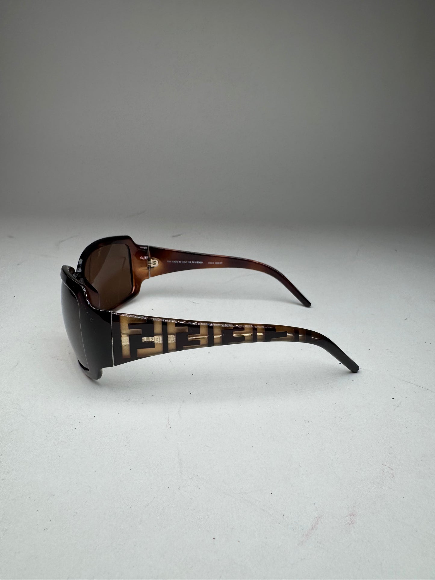 Vintage Fendi FF Monogram Sunglasses Brown