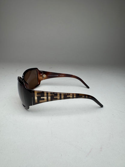 Vintage Fendi FF Monogram Sunglasses Brown