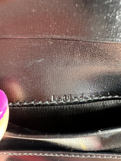 Vintage Celine Paris Patent Leather Wallet Black