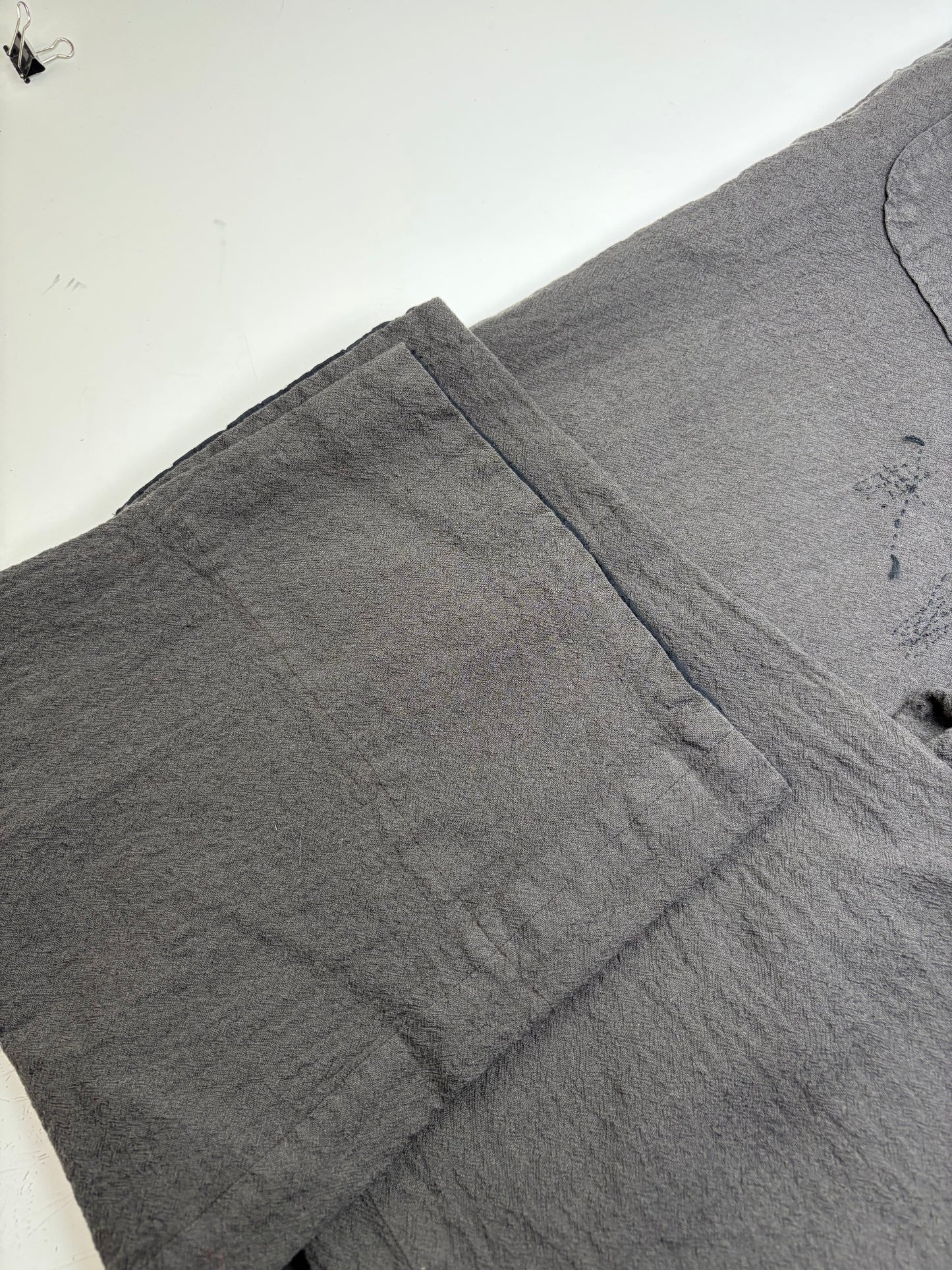Vintage Comme Des Garcons Men's Cotton Trousers Dark Grey S