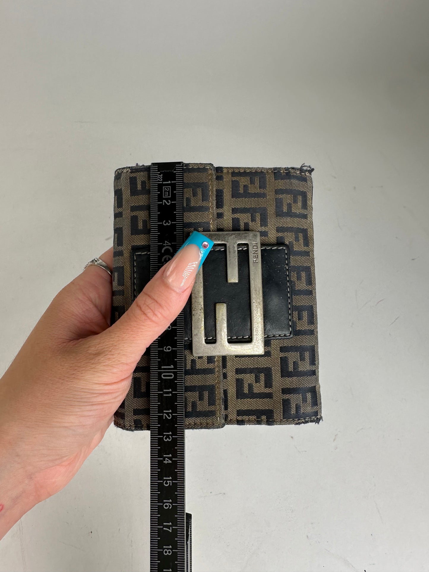 Vintage Fendi Fabric Wallet Brown