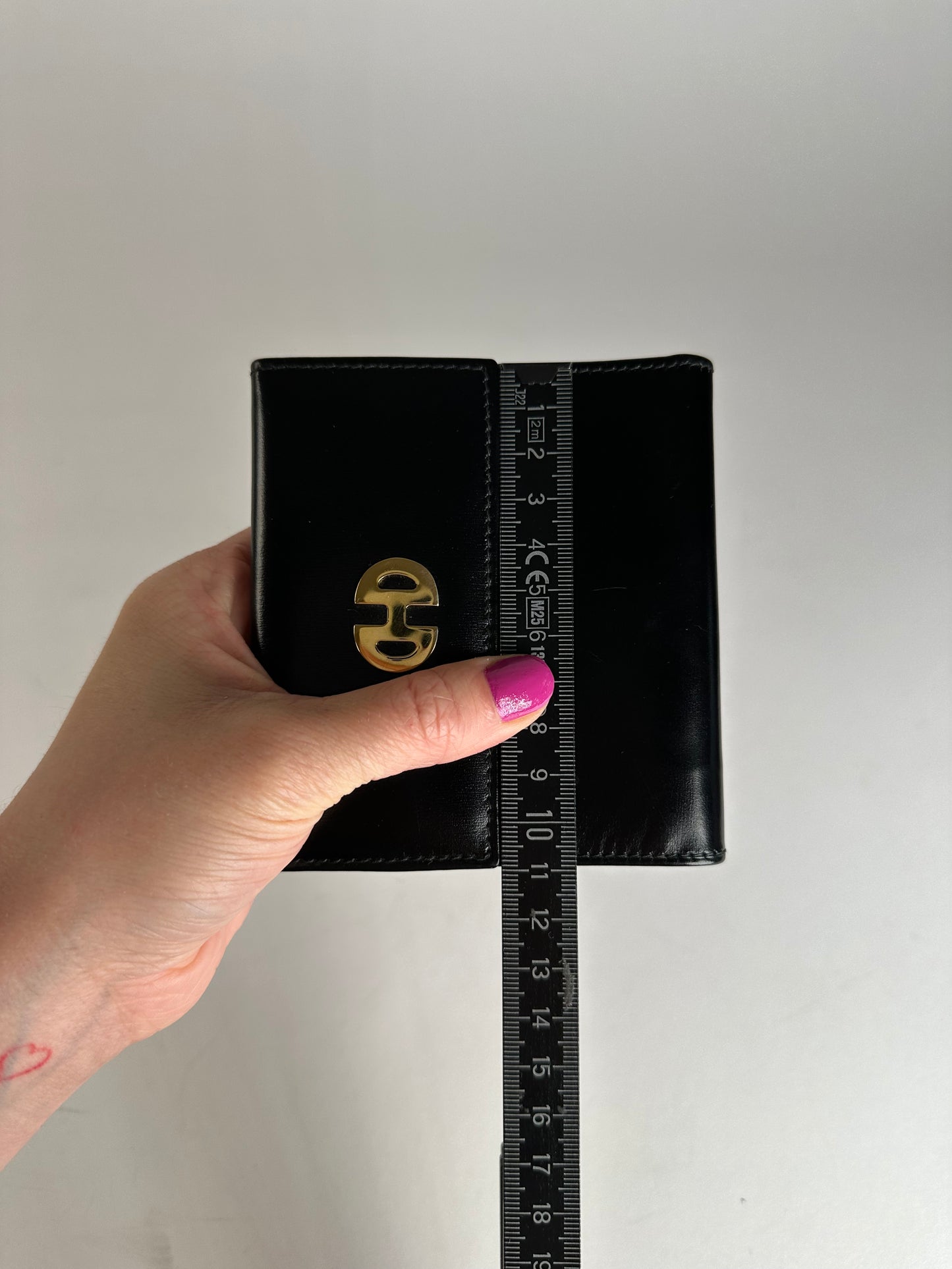 Vintage Celine Paris Patent Leather Wallet Black