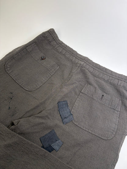Vintage Comme Des Garcons Men's Cotton Trousers Dark Grey S