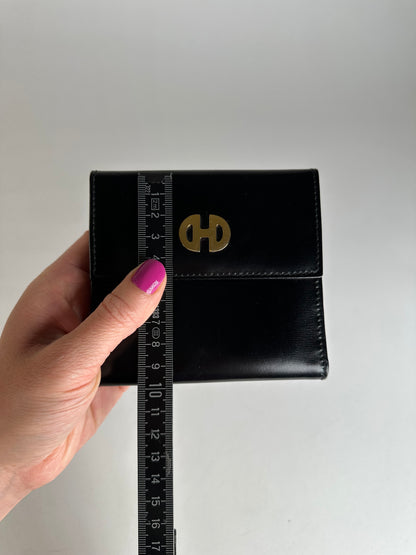 Vintage Celine Paris Patent Leather Wallet Black